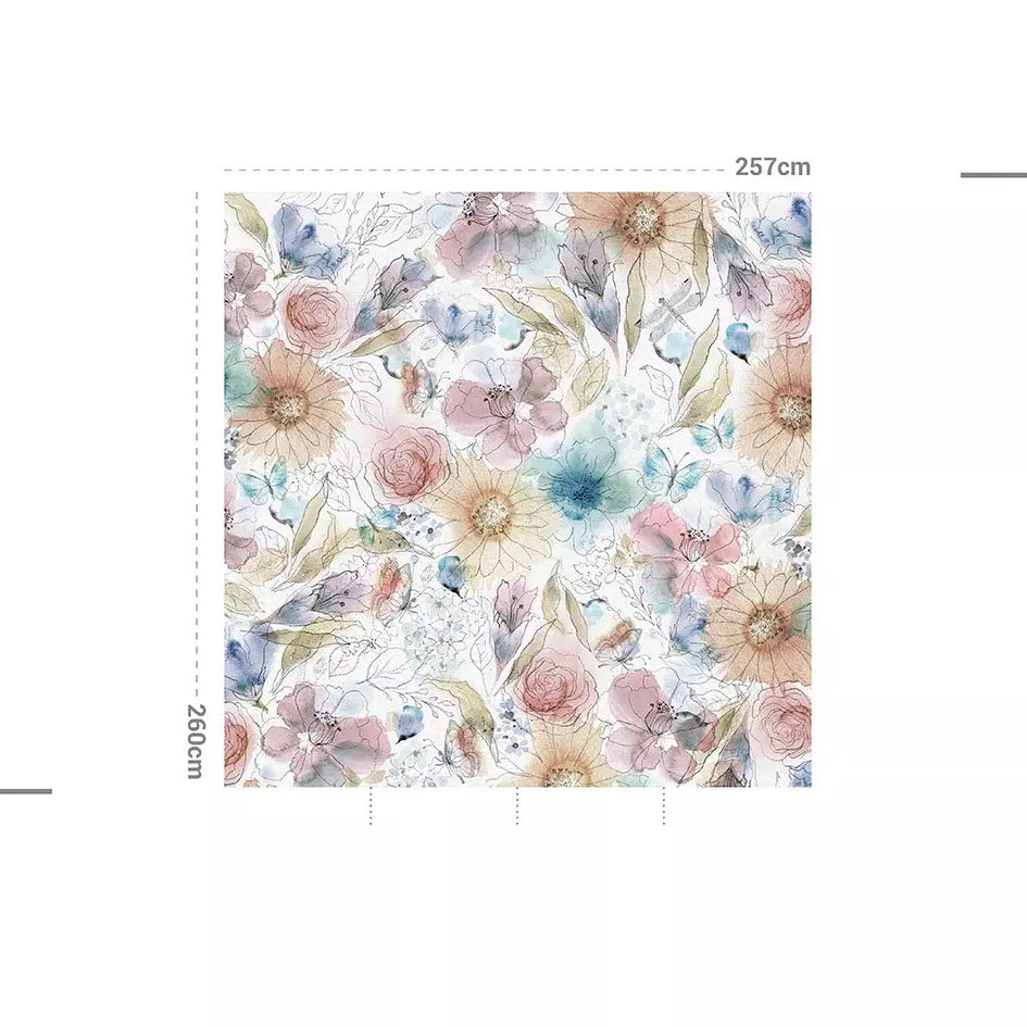 Décoration murale adhésive (257 x 260 cm) Florelie Multicolore