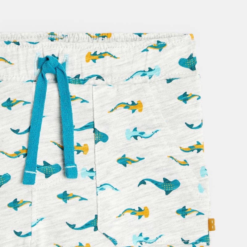 Short en jersey requins gris bébé garçon Gris ou noir