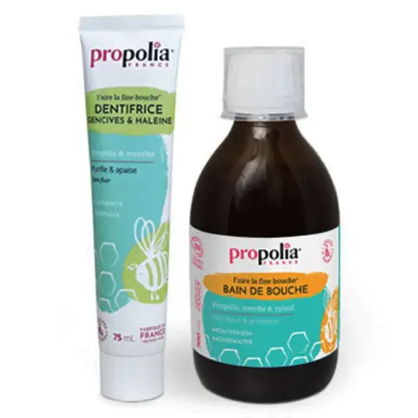 Pasta Dentífrica Propolia 75ml + Enxaguante Bucal 300ml Própolis e Hortelã