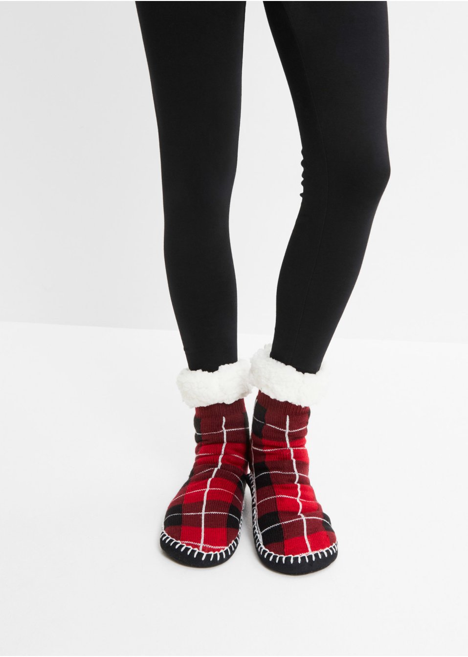 Chaussettes d'intérieur avec semelle antiglisse et doublure peluche