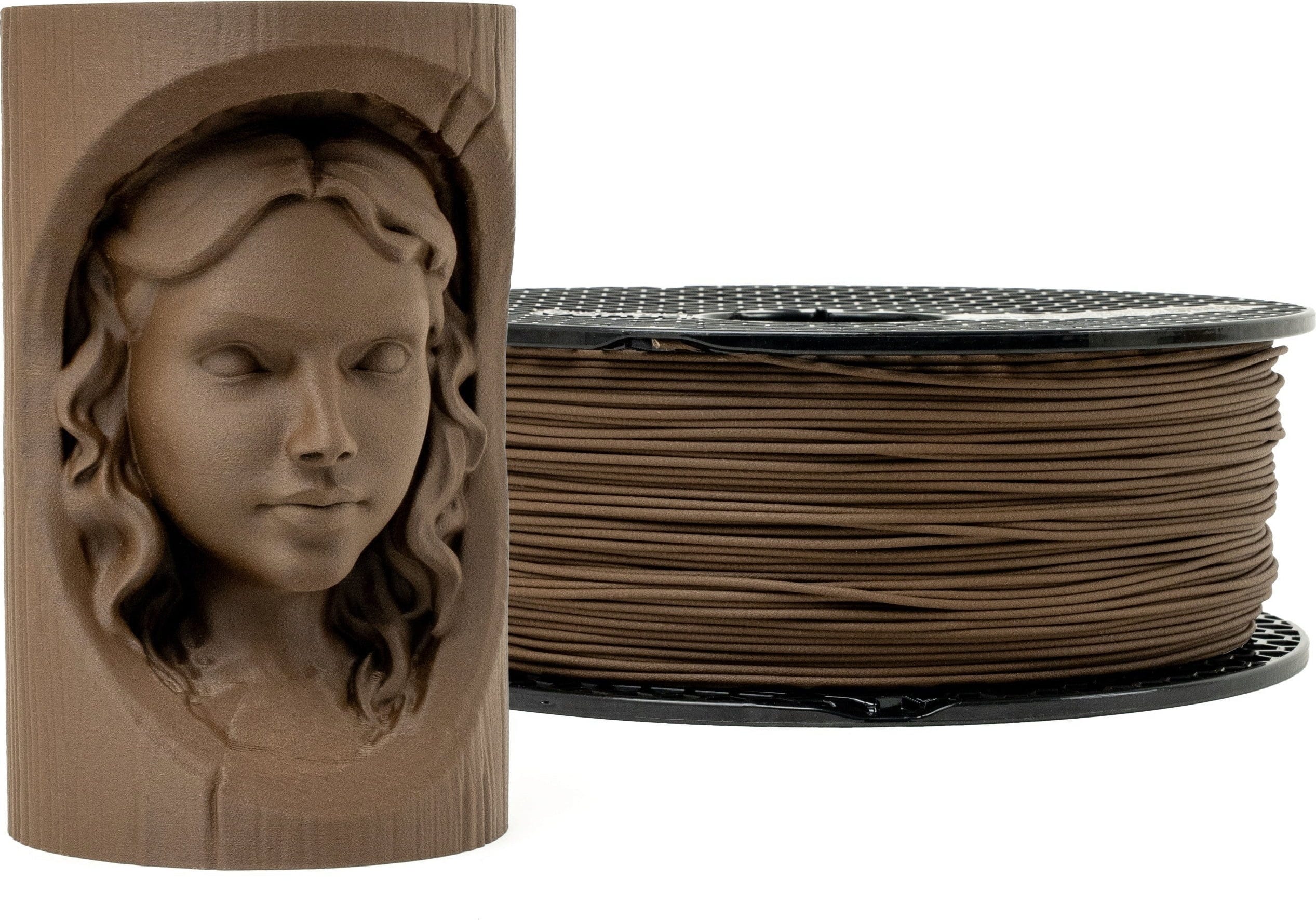 Prusa  Prusament Woodfill Chocolate Brown (NFC), 1,75 mm / 1000 g    Natürliches Holzfilament mit echtem Look & Feel in Chocolate Brown