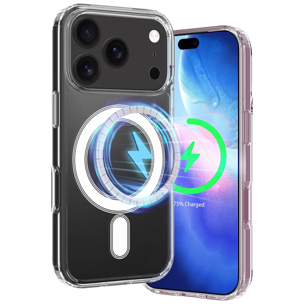 iPhone 17 Pro Max MagSafe Hybrid Hülle TPU Bumper Acryl Rückseite Air Cushion Fallschutz - Transparent
