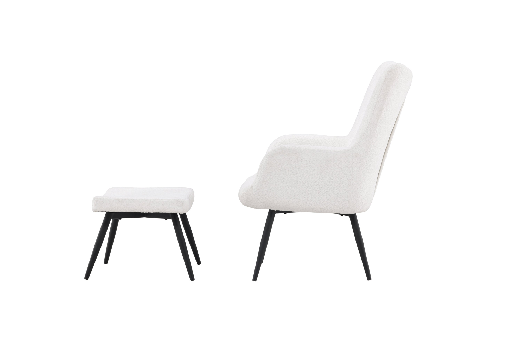 Malo Fauteuil - Wit bouclé