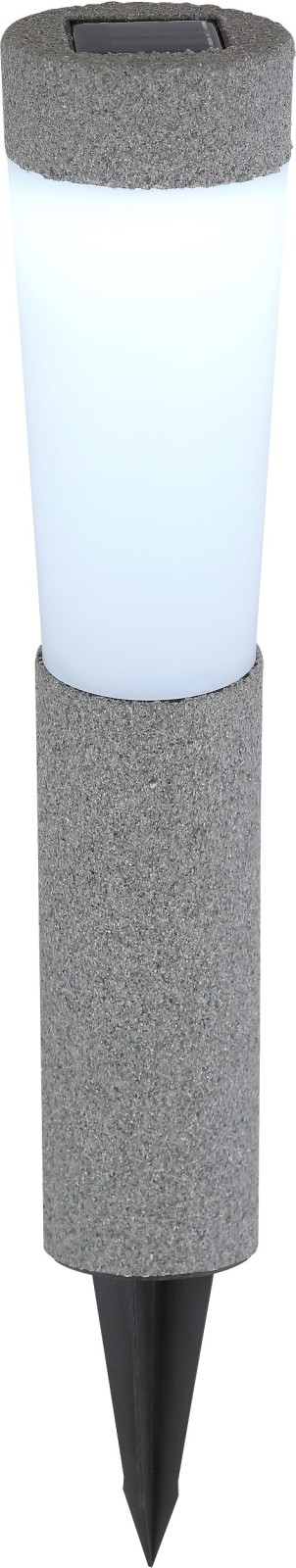 LED-Solarleuchte - grau - 45,6 cm hoch