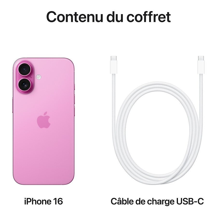 Apple iPhone 16 Rose - 256 Go