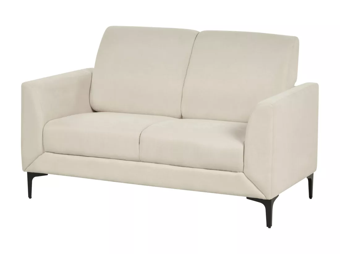 Canapé 2 places en tissu beige FENES