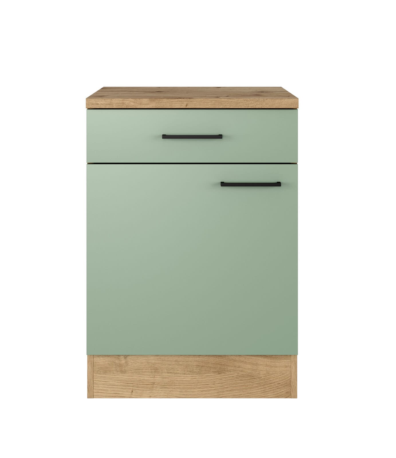 Unterschrank Cara Schilfgrün/Artisan Eiche NB 60cm