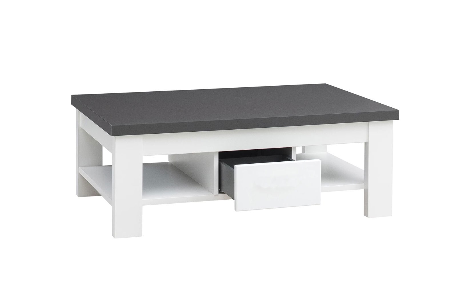 Couchtisch Manhattan Typ 165 Weiß/Graphit 110x40x70 cm