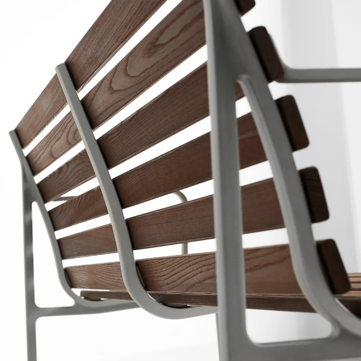 HAY - Traverse Outdoor Dining Bank, Aluminium / Esche geölt