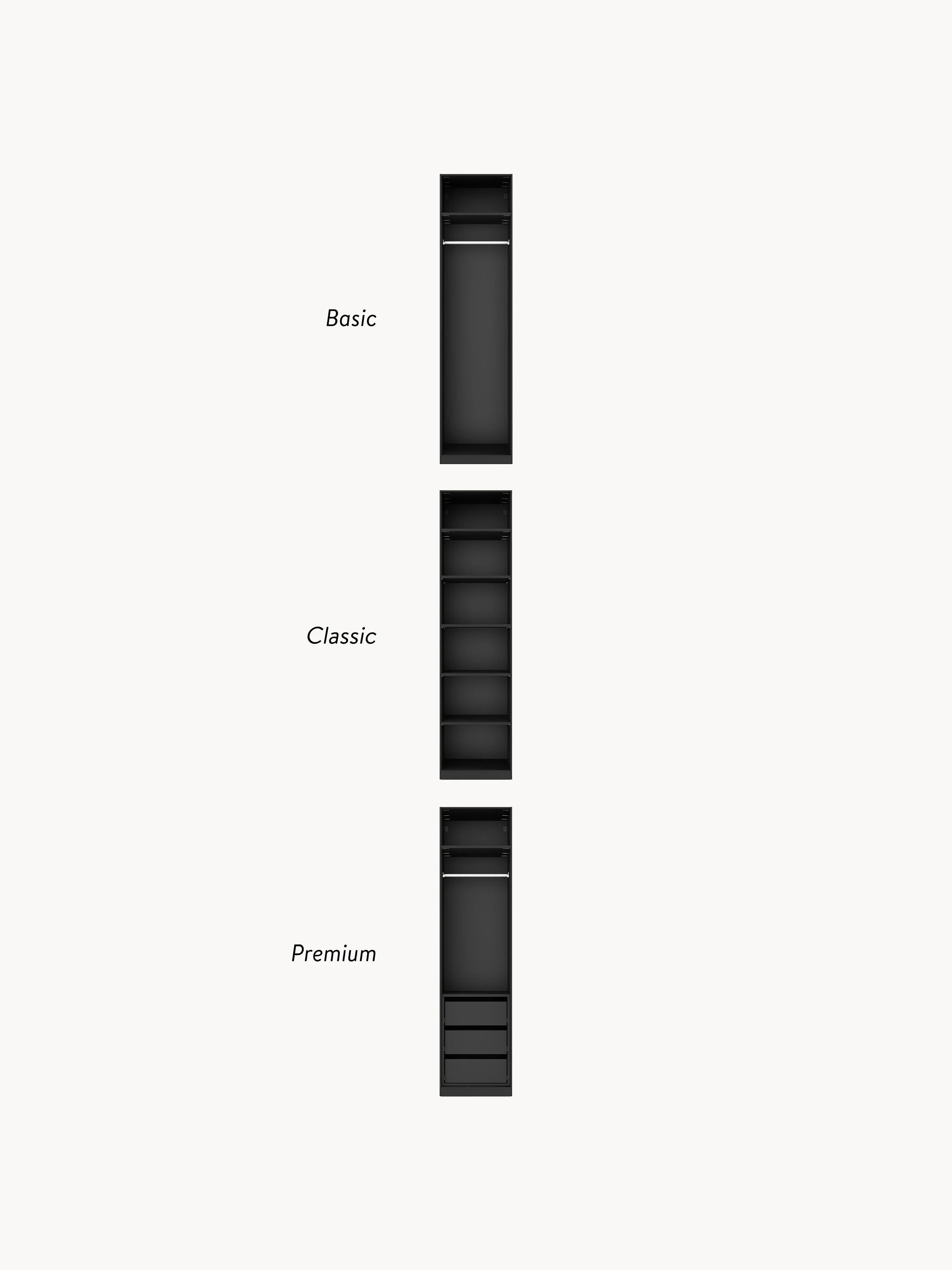 Modulaire draaideurkast Jeanne, 50 cm breed, diverse opties