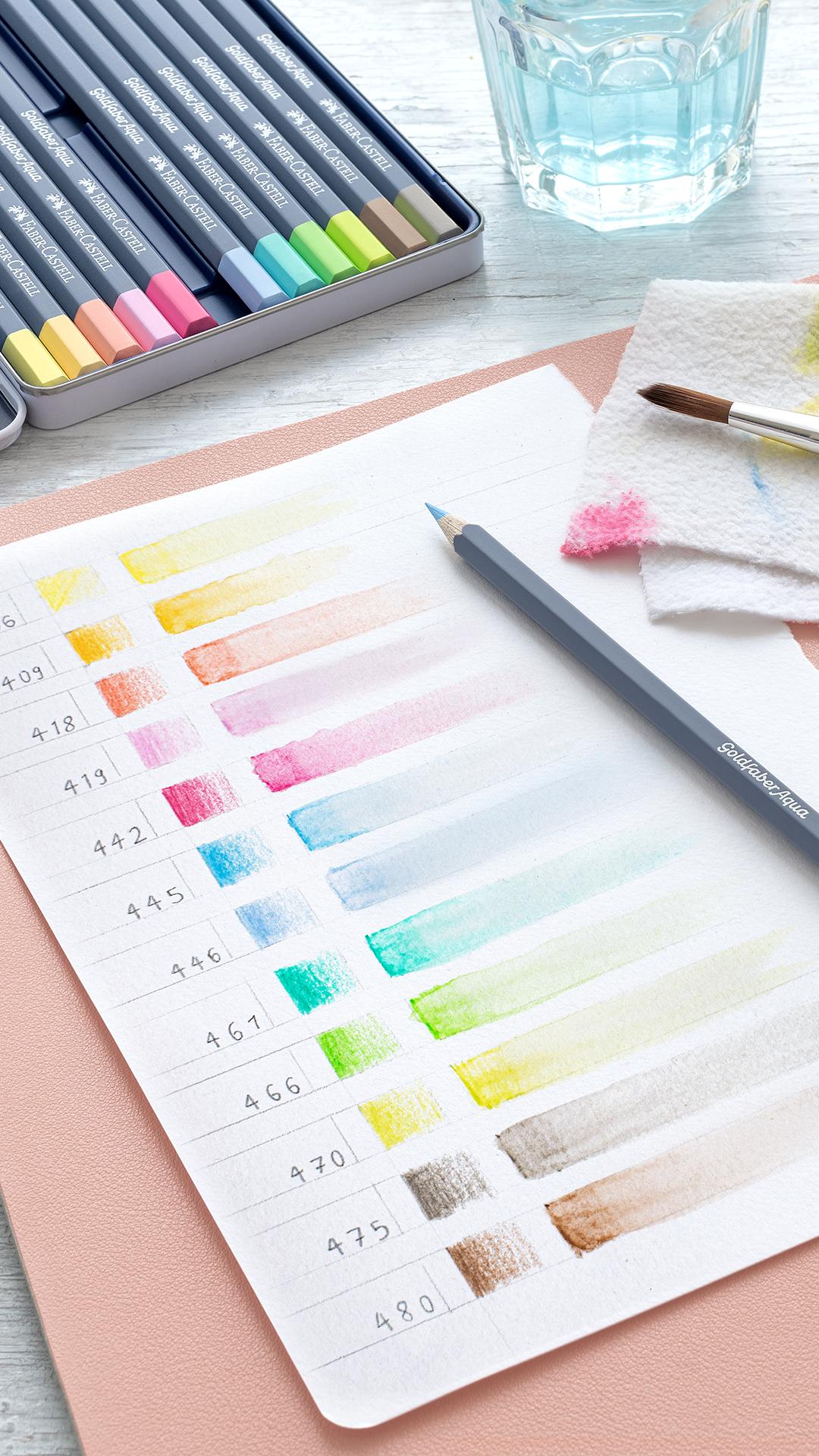 Faber-Castell - Gofa Aqua metal box of 12 pastel colours (114622)