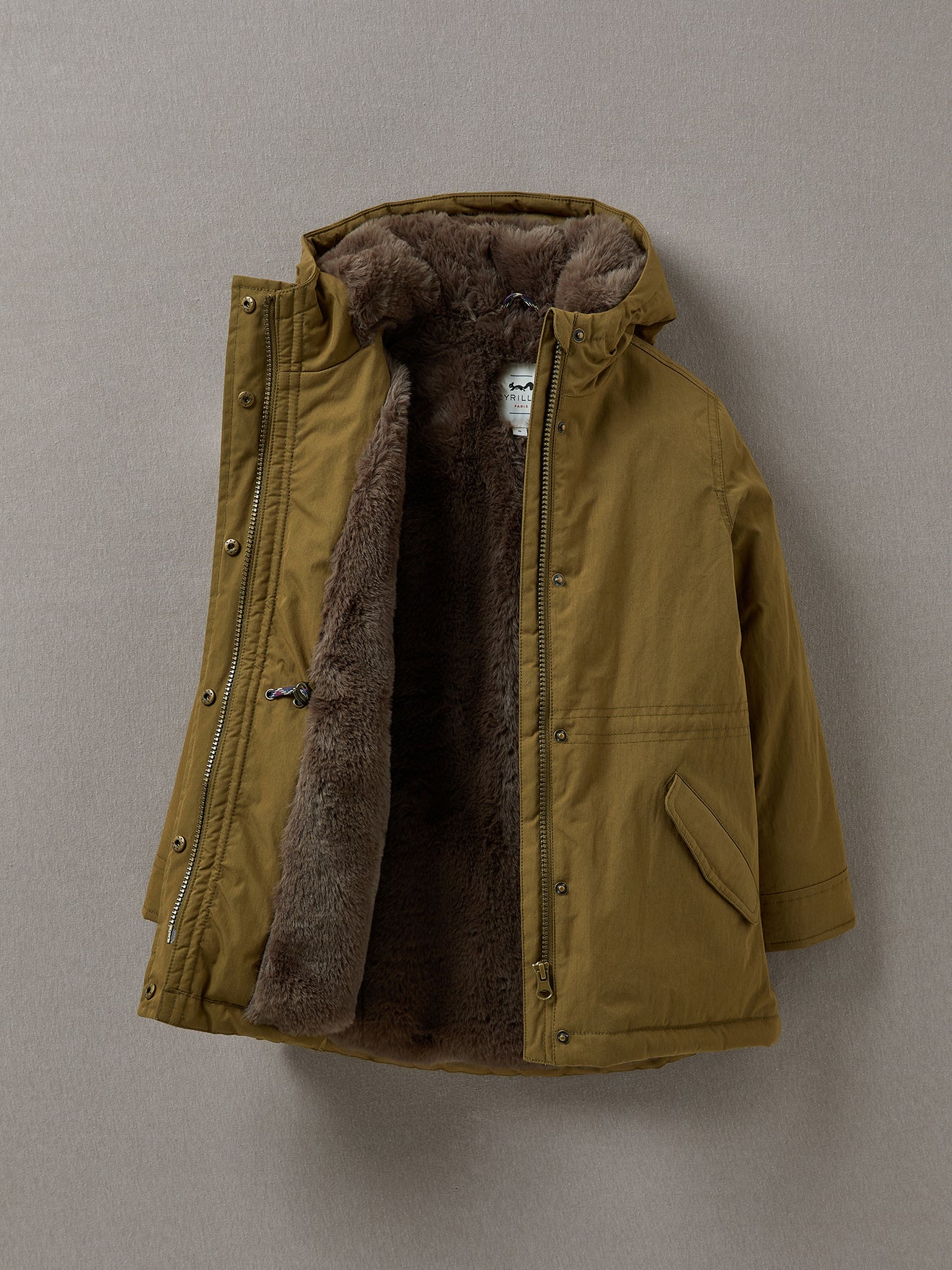 Parka Fille doublée de fausse fourrure