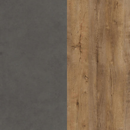 Meubella - Kledingkast Monaco - Eiken - Grijs - 90 cm
