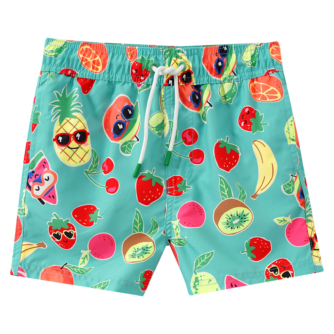 Famy Jungen Badeshorts mit Allover-Print helltürkis