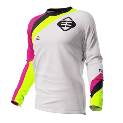 Maillot cross Shot by Freegun KID RAINBOW - Blanc