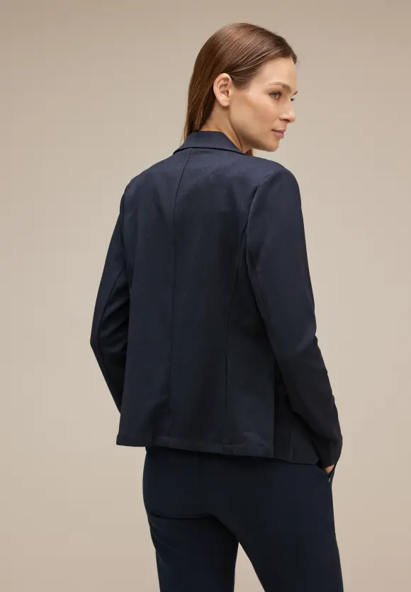 Blazer mit Fischgrät Muster - deep blue