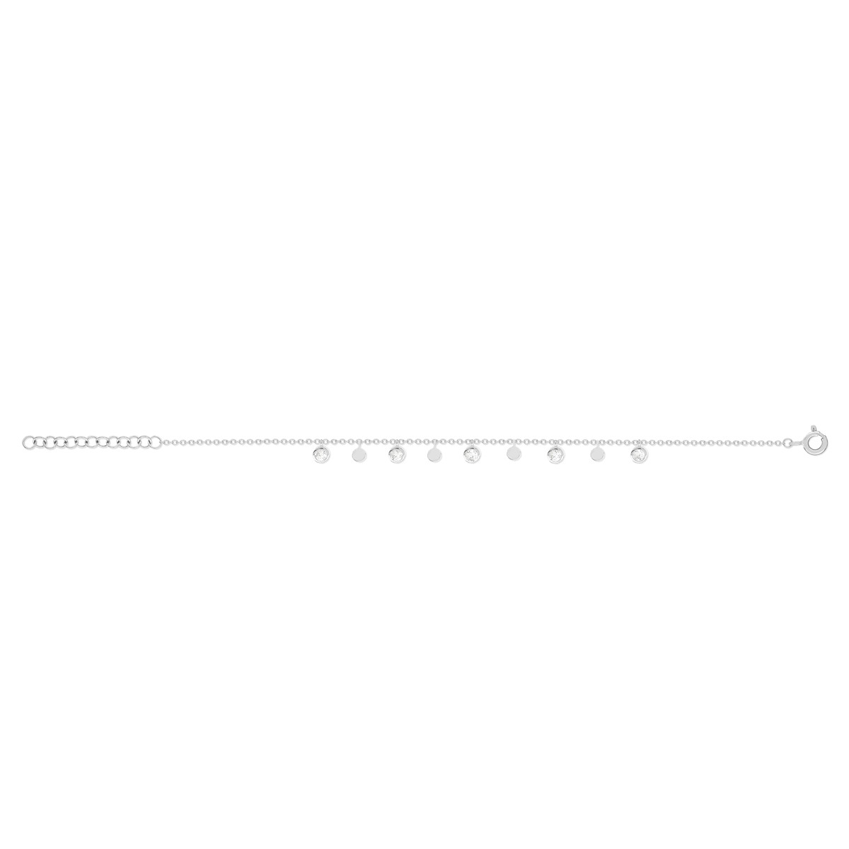 Parure argent 925 collier bracelet pampilles zirconias