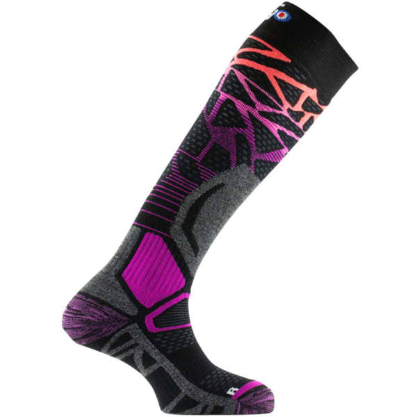 Chaussette de ski THYO ALVEOL TECH 2 NOIR/VIOLET