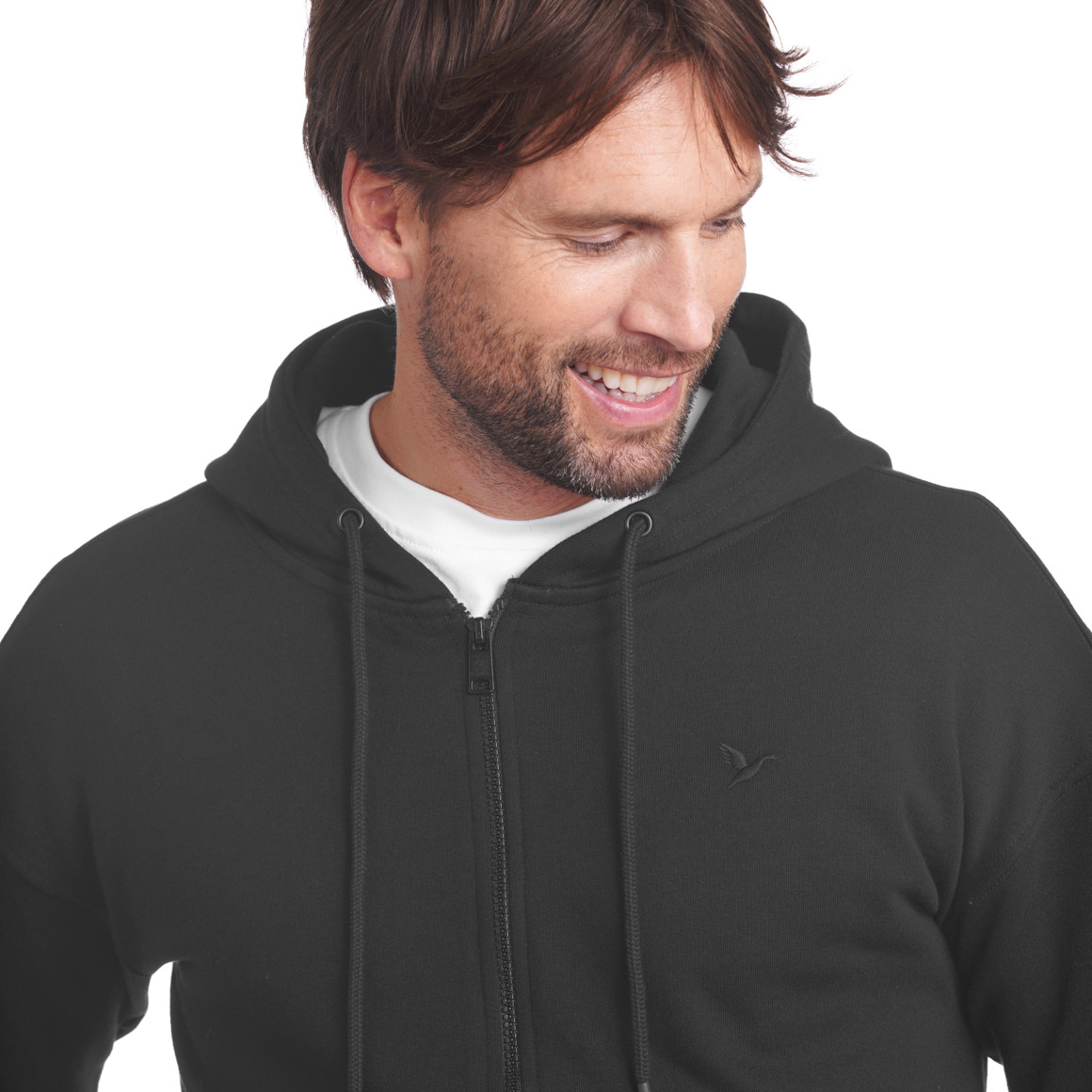 Jonas Nielsen Herren Sweatjacke mit Kapuze schwarz