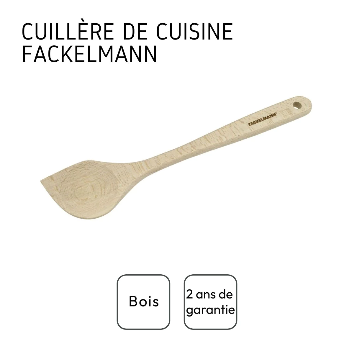 Cuillère de cuisine biseautée en bois FSC Eco Friendly Fackelmann