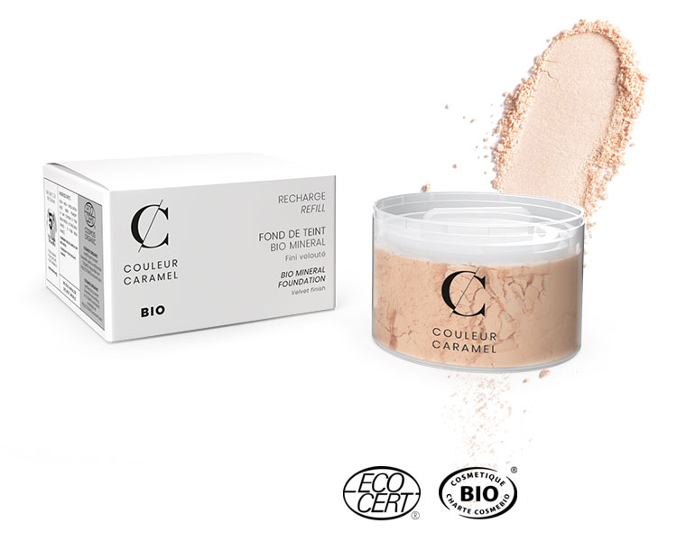 Couleur Caramel - Fond de Teint Minéral BIO - REFILL, 12g