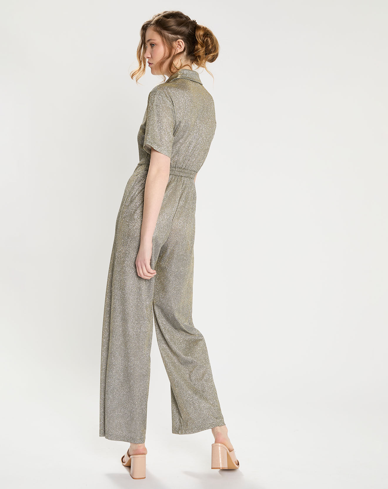 An'ge Combinaison lurex Eliza argentée