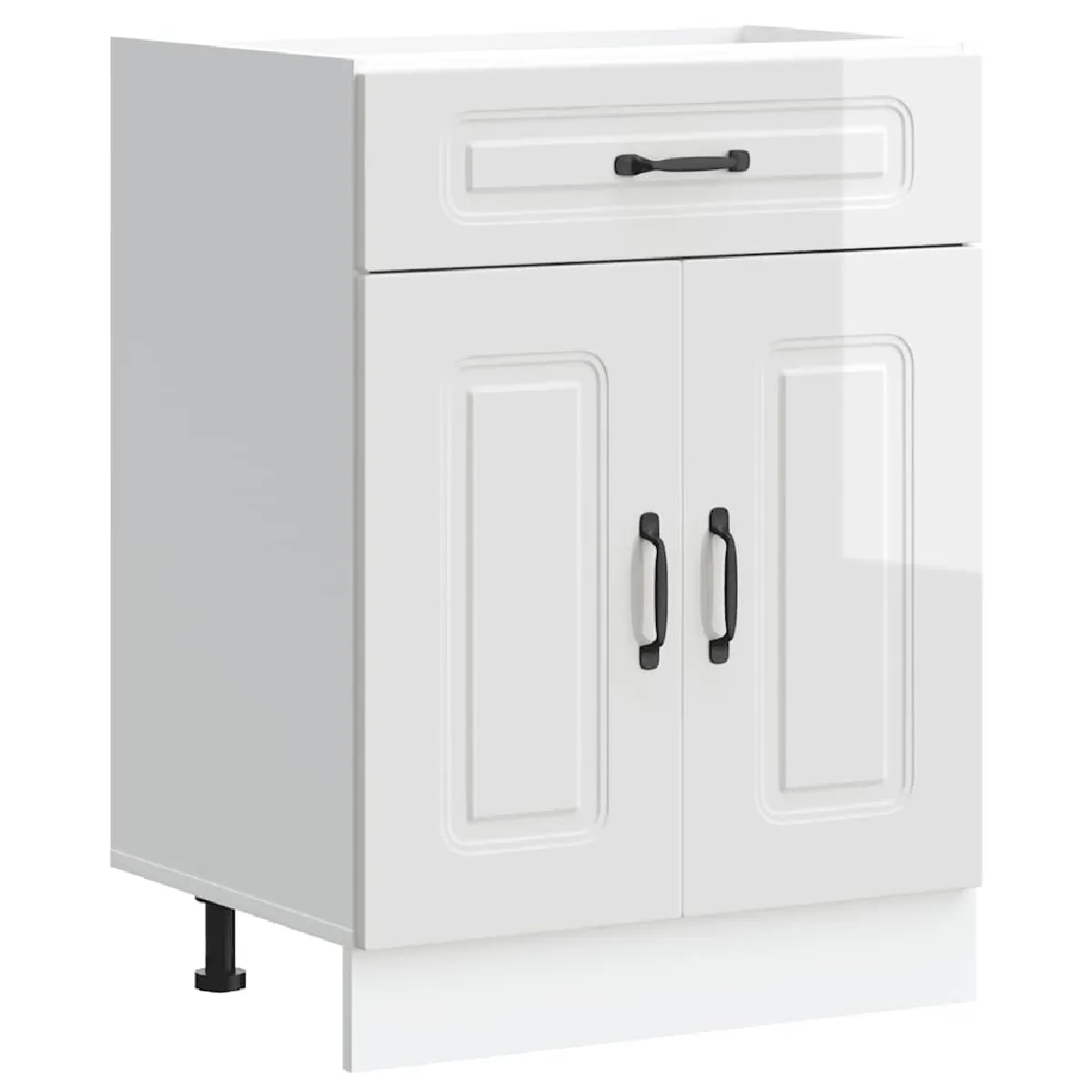 vidaXL Armoire cuisine - Kalmar blanc brillant