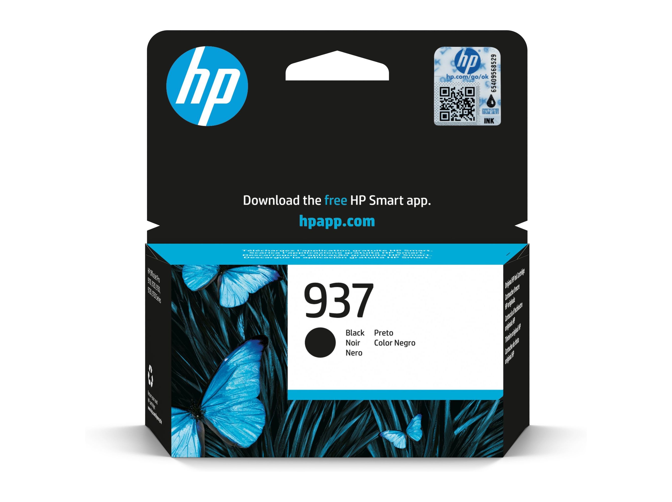 TINTEIRO ORIGINAL HP 937 BLACK 4S6W5NE#SE1