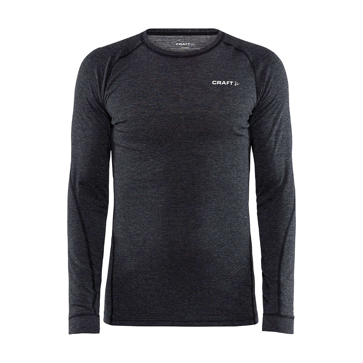 Craft CORE Wool Merino Hardloopshirt Lange Mouwen Zwart Melange Heren