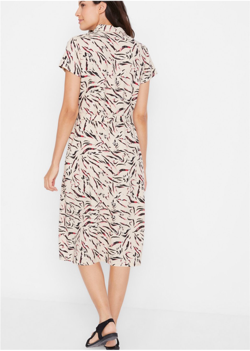 Robe imprimée en lin majoritaire