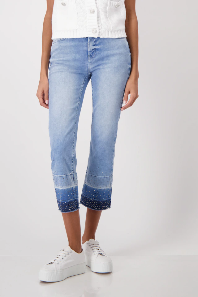 Monari 7/8-Jeans , mit Glitzersteinchen