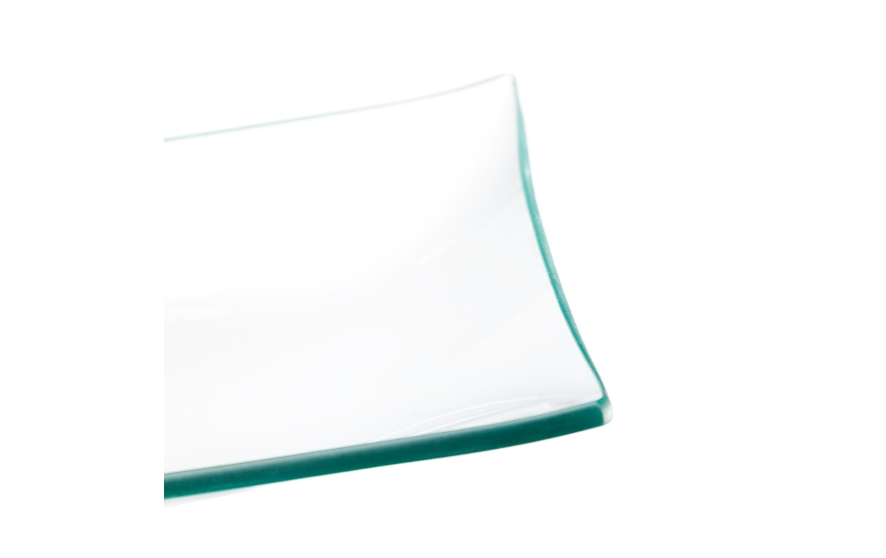Etagere eckig, 3-stufig, Silber/TransparentServierständer aus Glas und Edelstahl