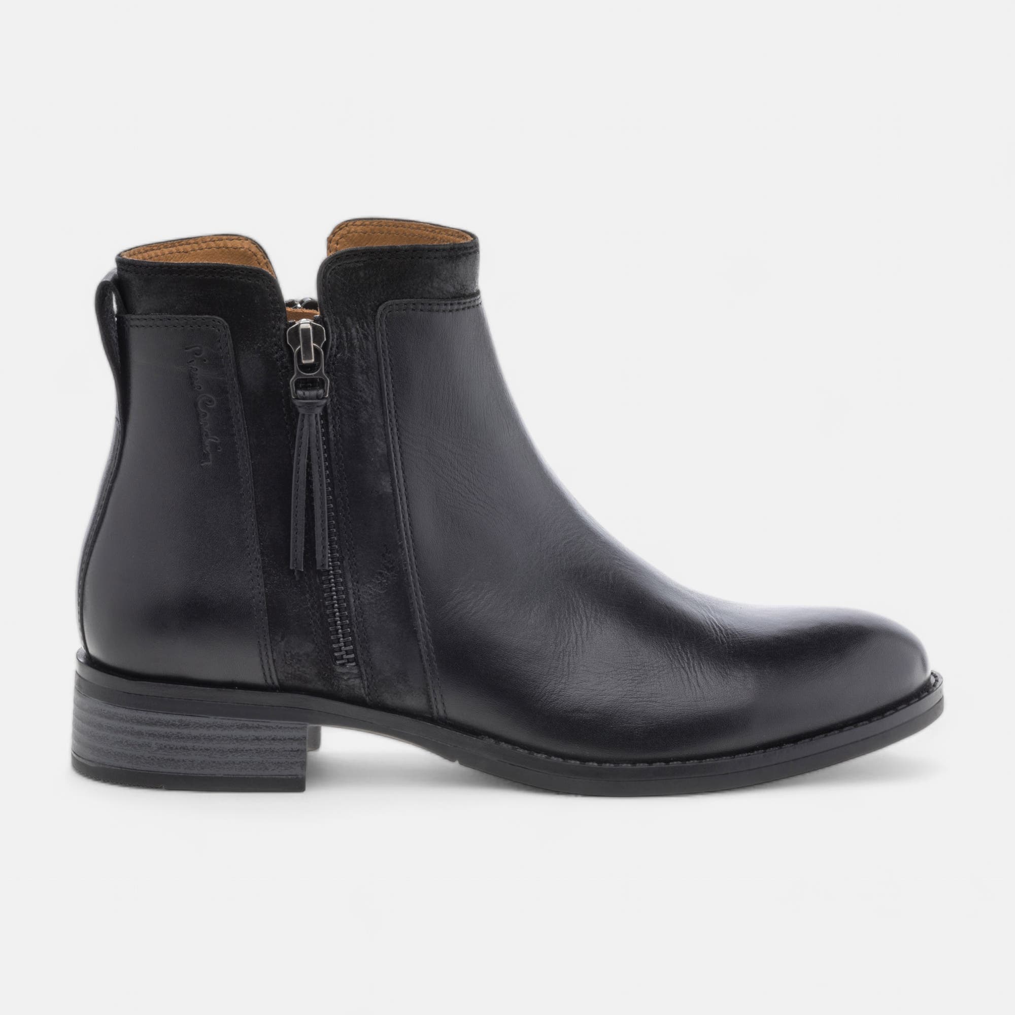 Bottines Femme en cuir noir