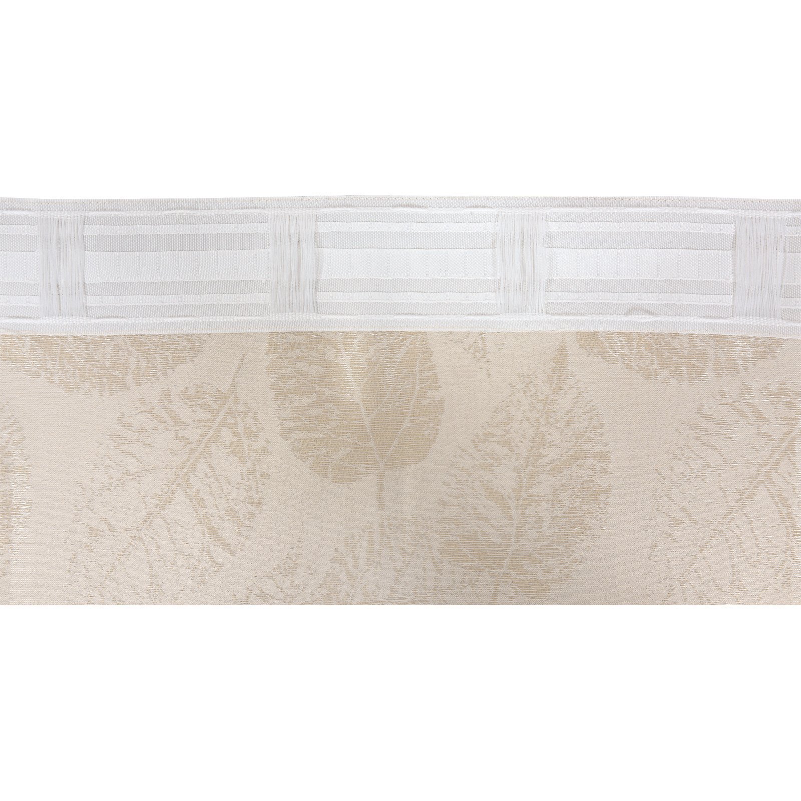 Fertigvorhang Jacquard Blätter 135 x 250 cm creme