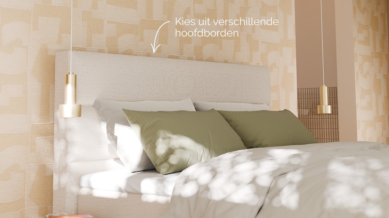 Elektrische boxspring Mica - Soft touch beige