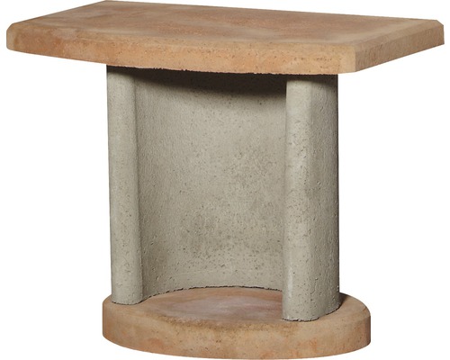 Buschbeck bijzettafel voor barbecuehaarden, 40 x 70 x 55 cm, beton, terracotta grijs