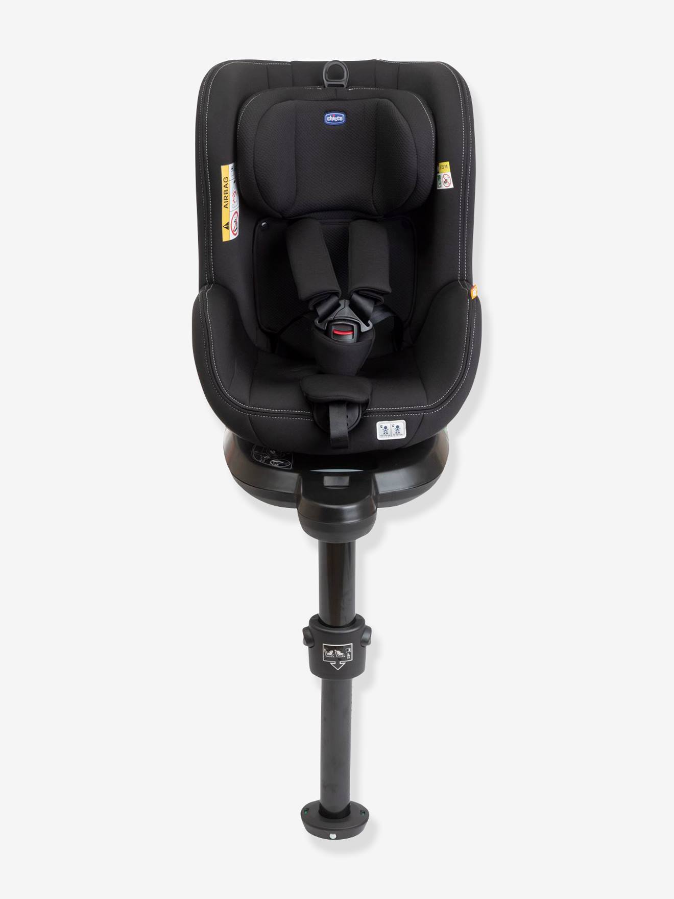 Cadeira auto giratória CHICCO Seat2Fit i-Size, 45 a 105 cm, equivalente ao grupo 0+/1, cinza