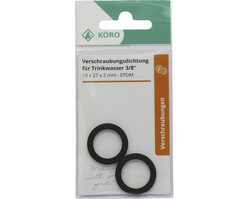EPDM ring 19 x 27 x 2 mm 70 Sh.A voor 3/8