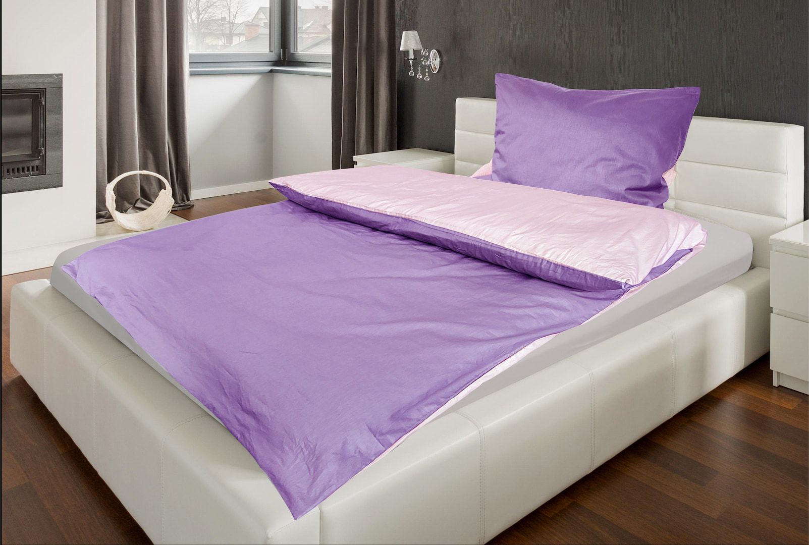 Wendebettwäsche uni Satin