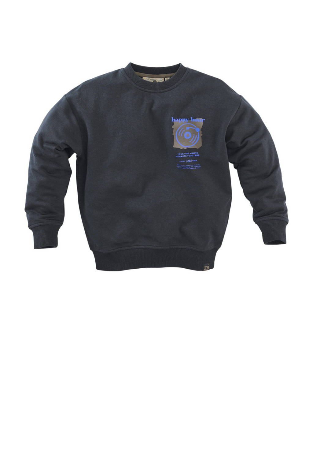 Z8 sweater Mikah met backprint donkerblauw