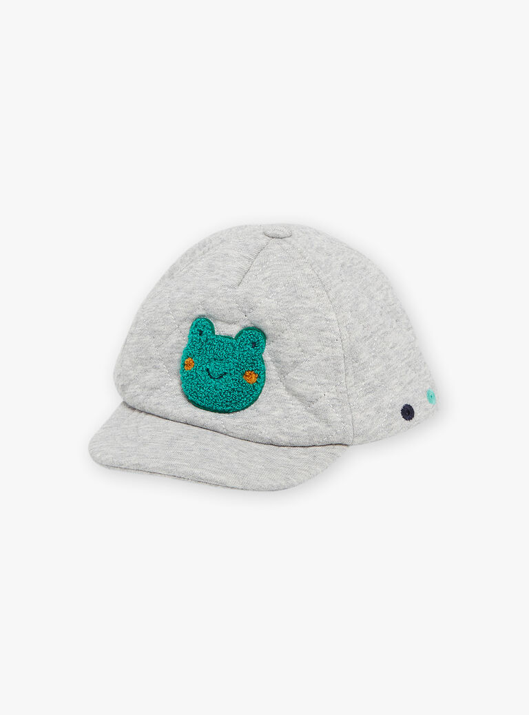 Casquette matelassée grise chiné