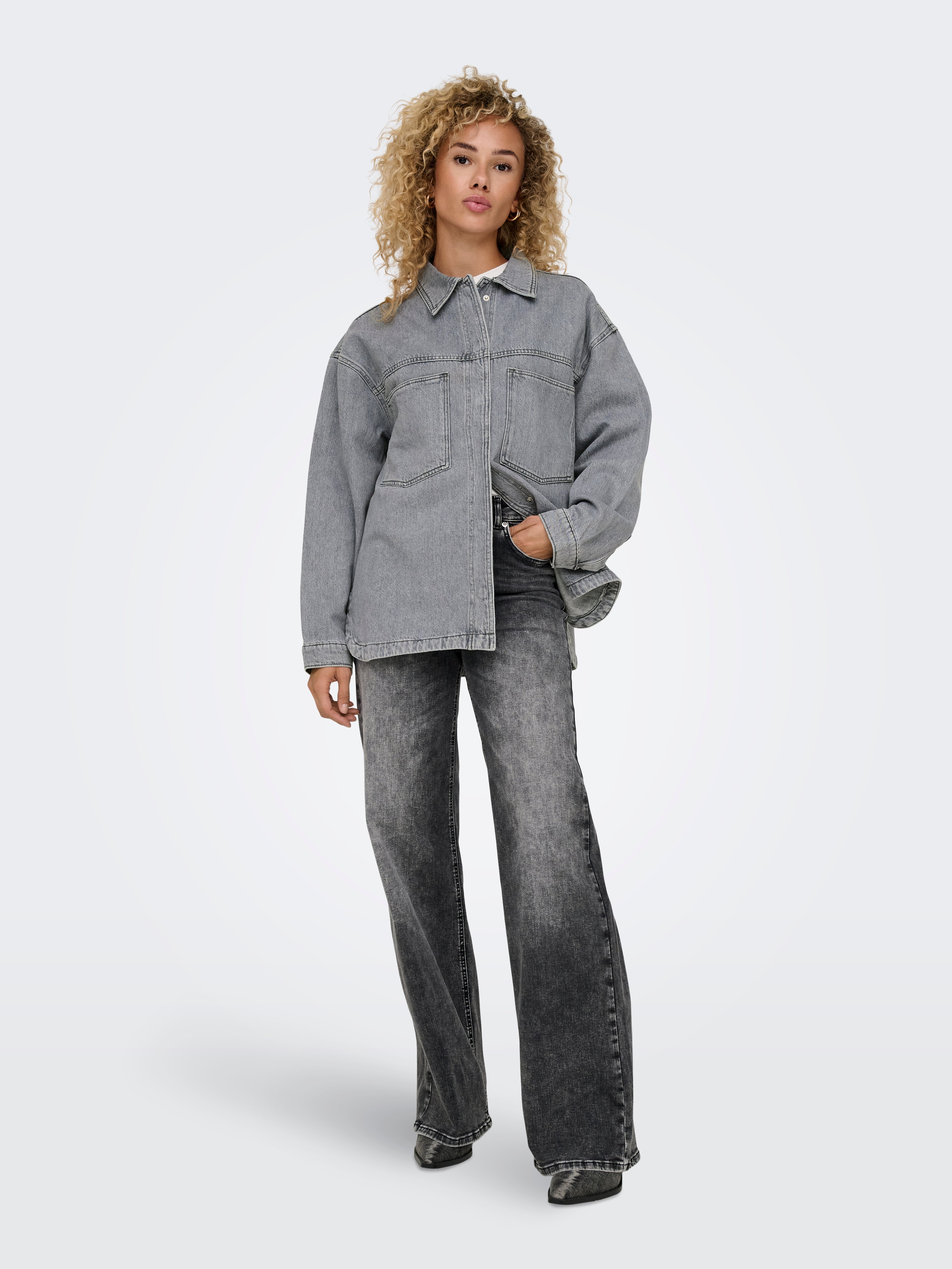ONLEMMIE Jeanshemd Medium Grey Denim