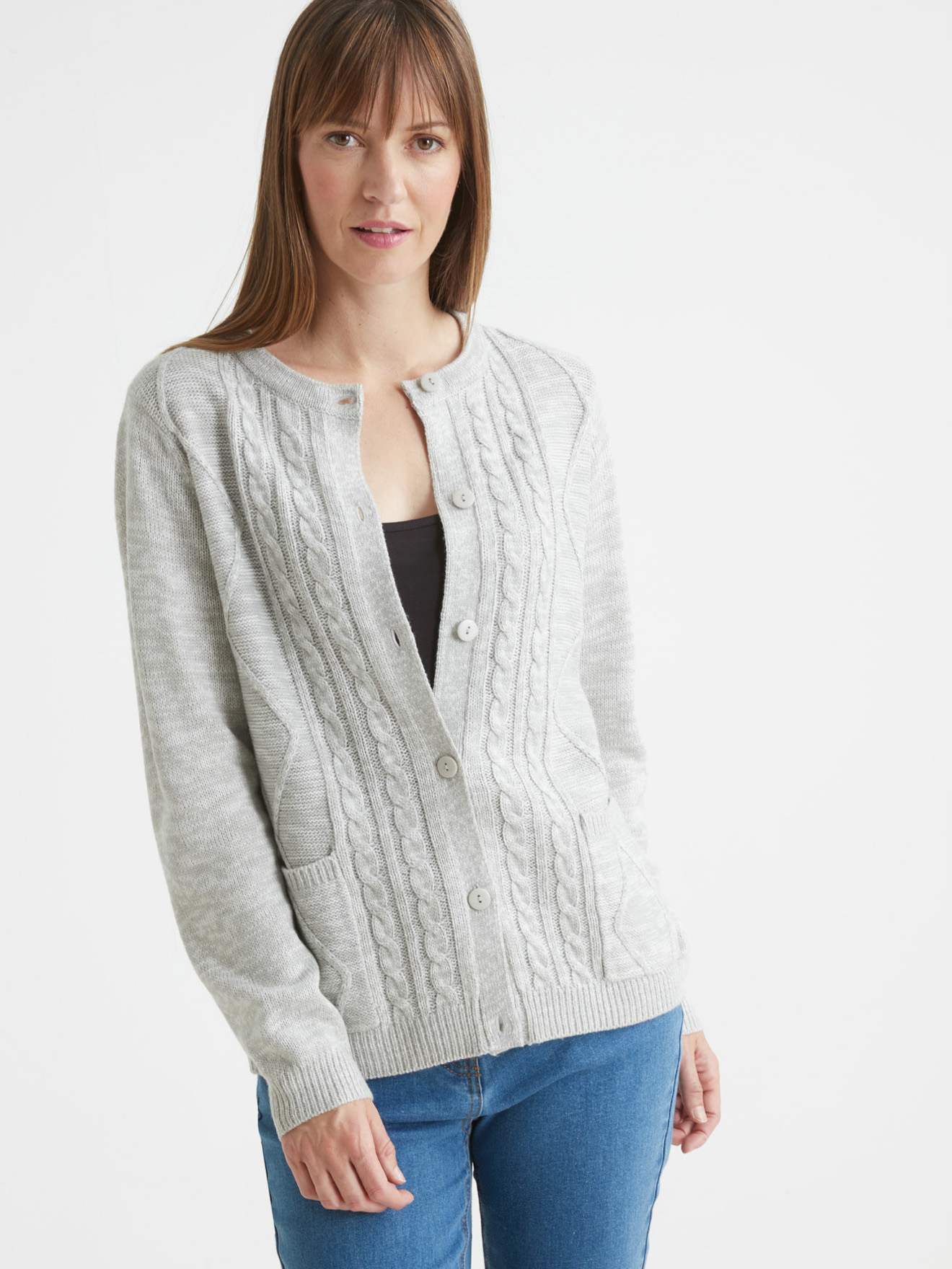 Cardigan en maille torsadée