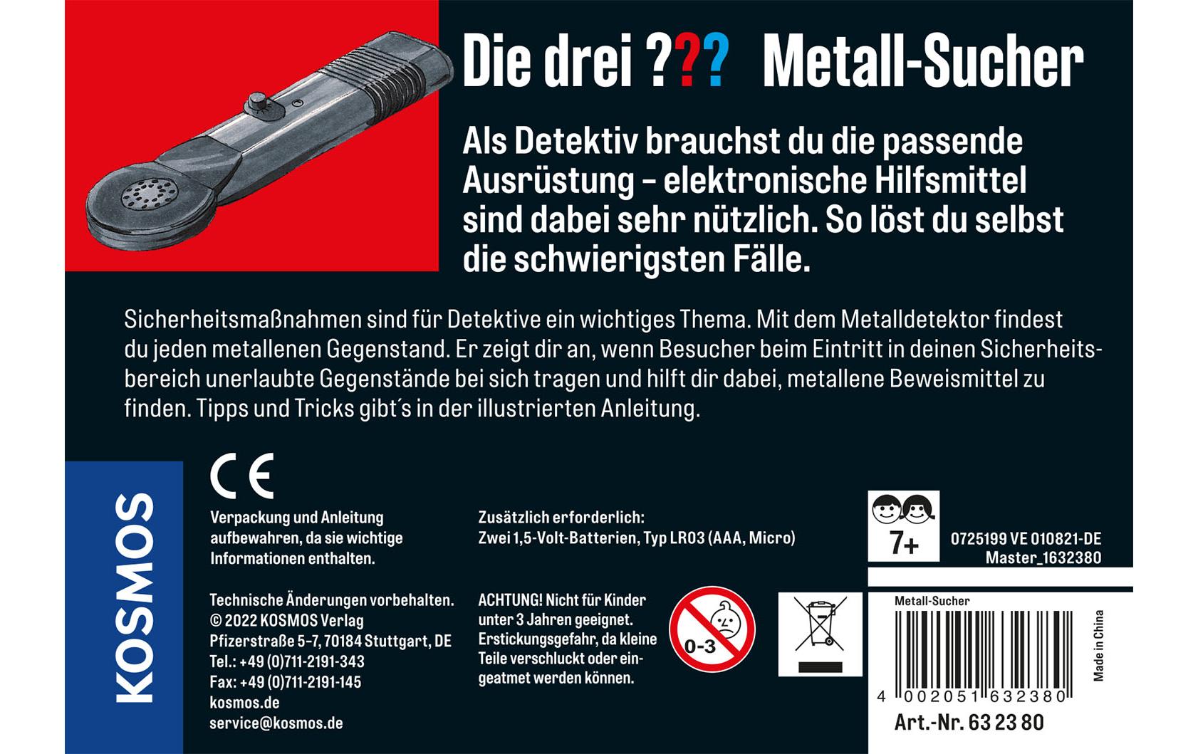 Detektivspiel Die drei??? Metall-SucherDetektiv-Set in cooler Metalldose