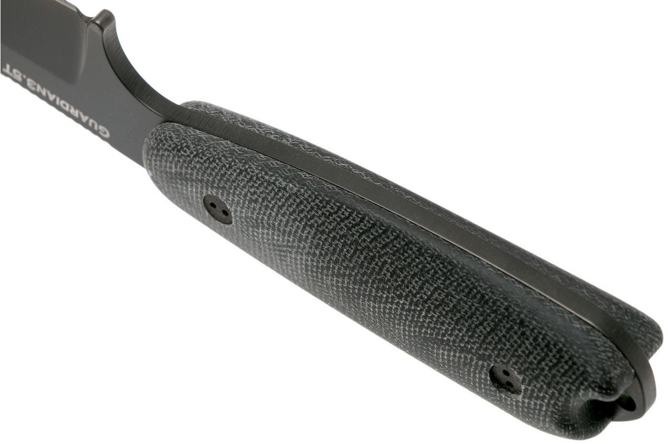 Bradford Guardian 3.5T Tanto, 3D Black Micarta Guardian 3.5T M390, Black DLC 3.5T-101B