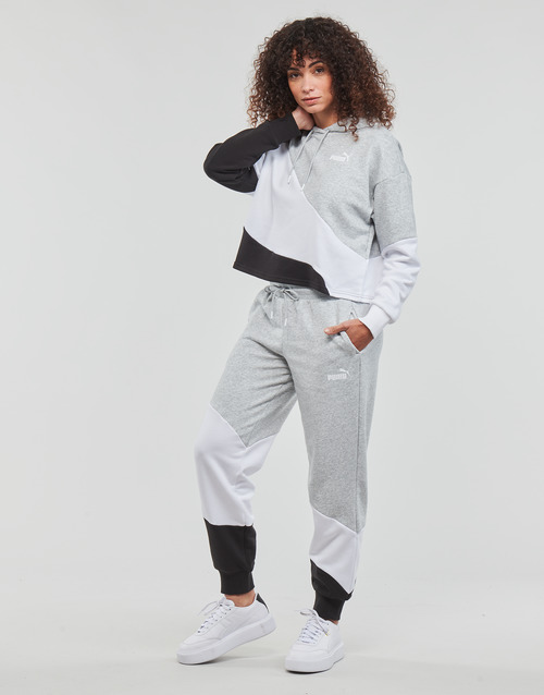 Puma - POWER CAT HOODIE - Noir / Gris / Blanc