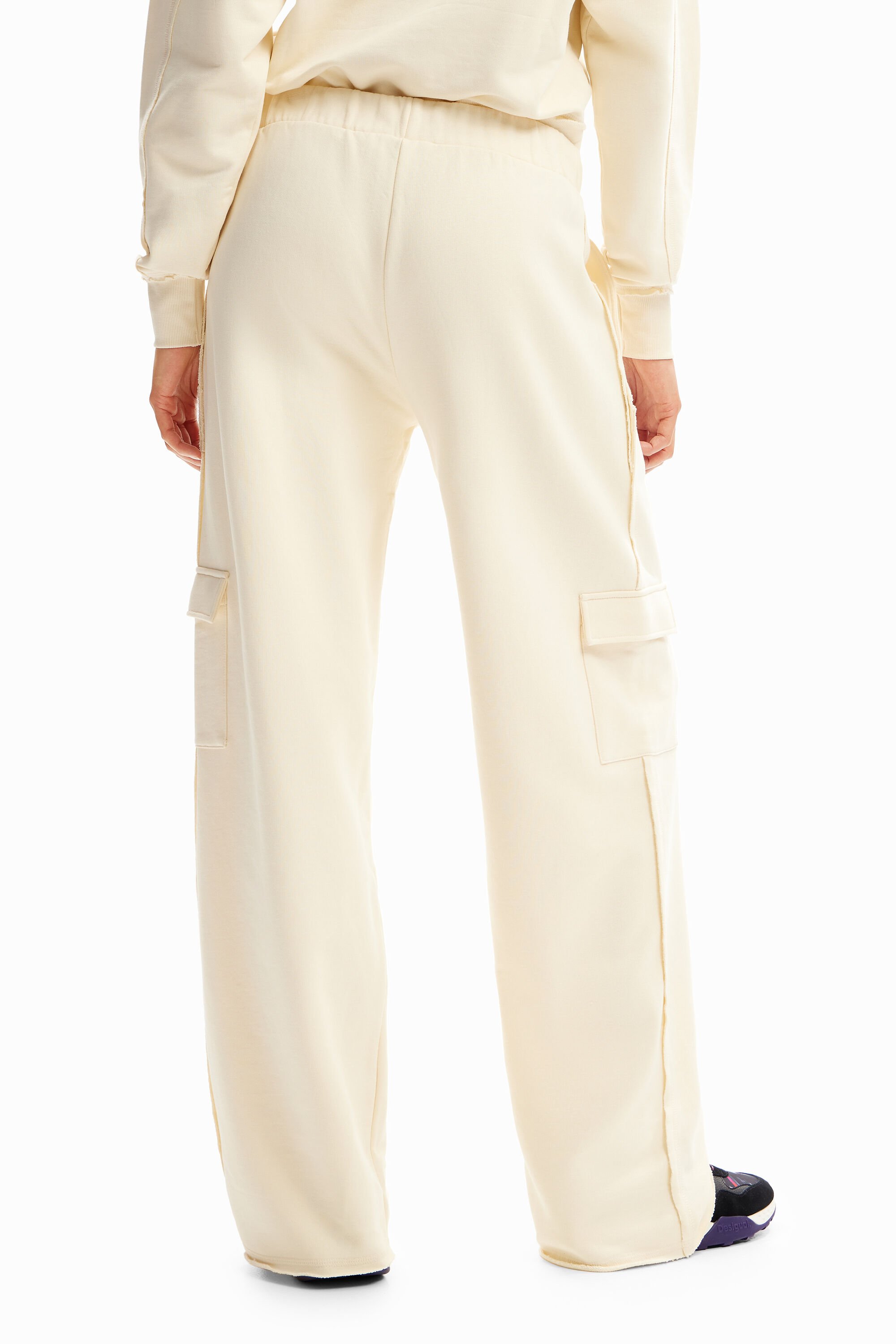 Pantalon cargo wide leg