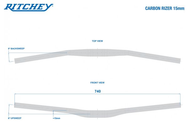 Cintre Ritchey Rizer WCS Carbon 710mm