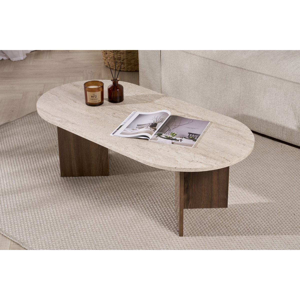 Calicosy - Ovale salontafel B119 cm - IRIS