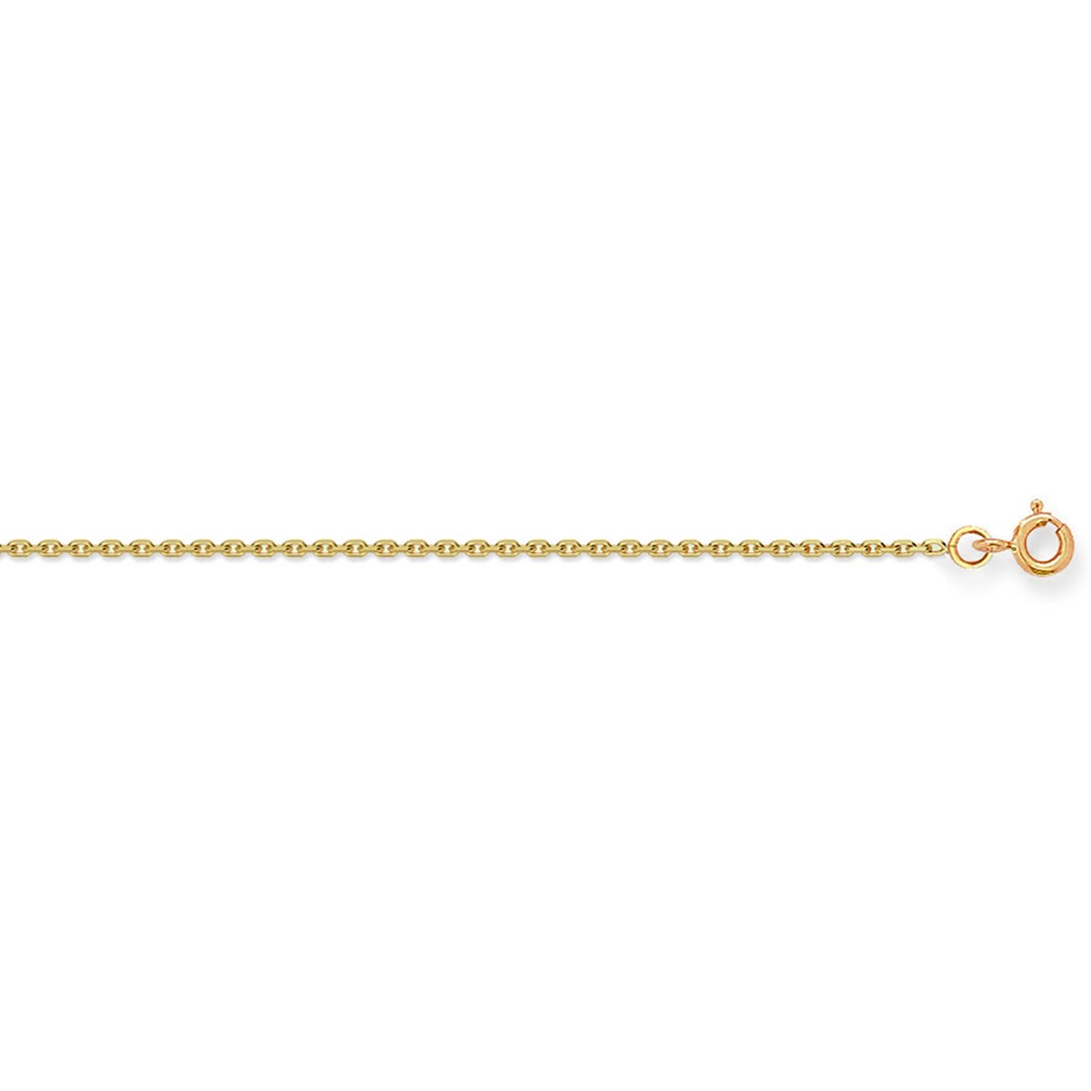 Chaine maille forçat or jaune 18 carats 1.2 mm